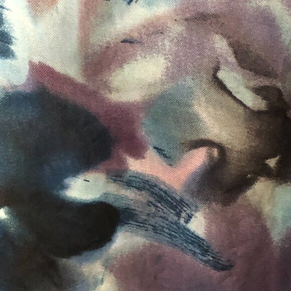 ANN TAYLOR 100% Silk Watercolor Ruffled Sleeveless Blouse - Picture 10 of 10